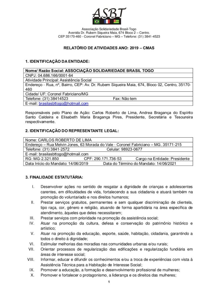 thumbnail of ASBT Relatório de Atividades 2019