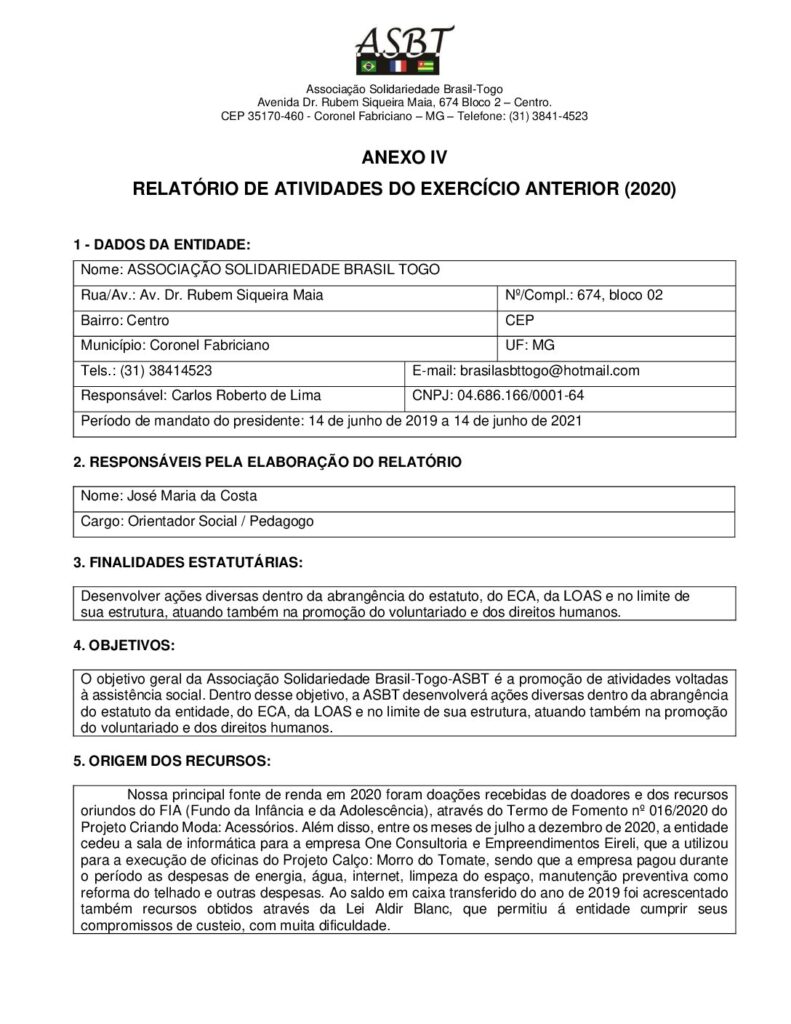 thumbnail of ASBT Relatório de Atividades 2020